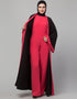 Women Black Matt Nida With Red Boder Abaya Lifestyle Images